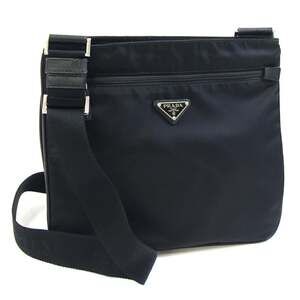 PRADA Black Leather Shoulder Bag